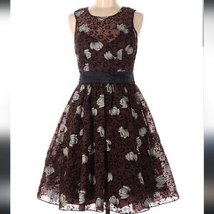 Anthropologie by Tracie Reese Brown Floral Dress